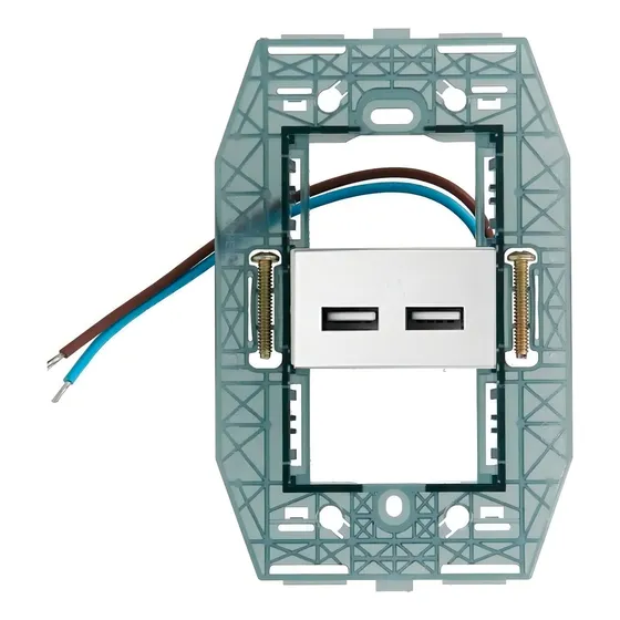 Modulo Kalop Cargador Usb Doble 2 Amp. Blanco Carga Rapida