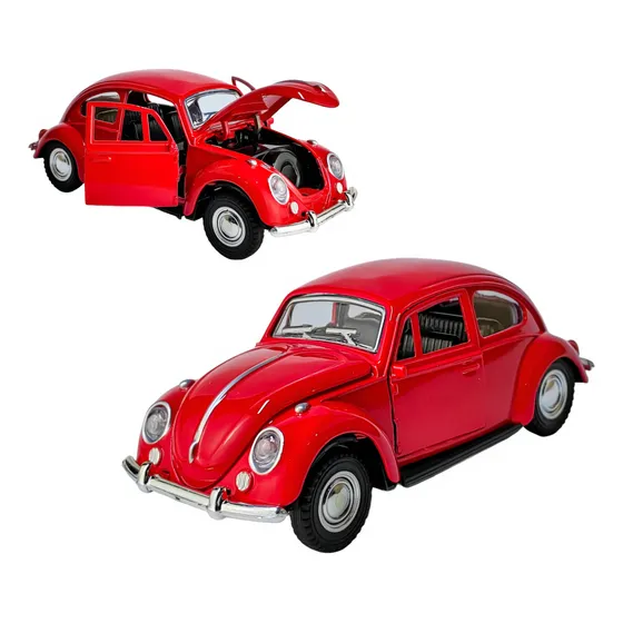 Carro Replica Escarabajo Metalico Con Luz Y Sonido