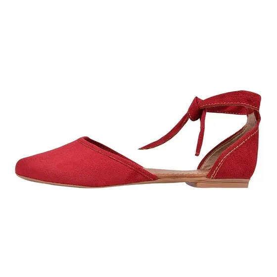Sapatilha Prelice Salomé Amarrar Leve Vermelho