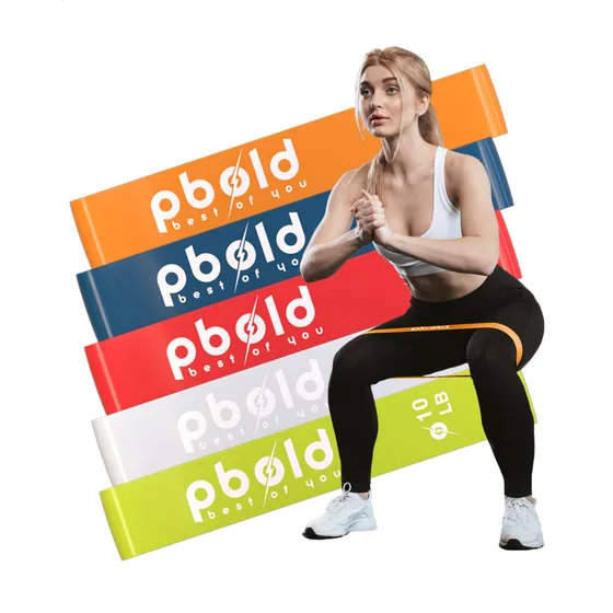 Kit 5 Bandas Elasticas Resistencia Poder Entrenamiento Gym