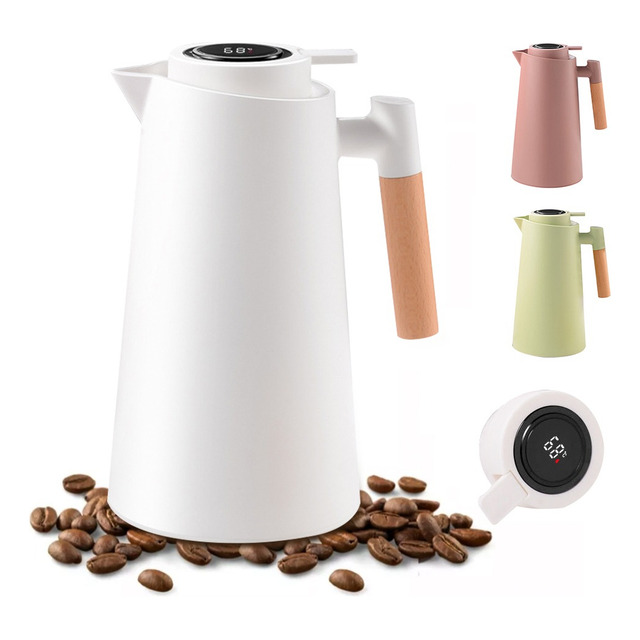 Garrafa De Cafe Térmica Vacuum Jug Com Termômetro Digital 1l