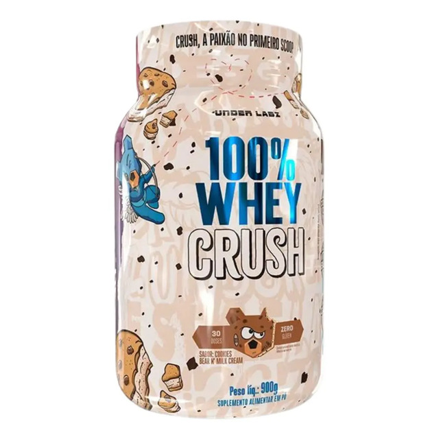 100% Whey Crush Pote 900g Under Labz Sabor Cookies