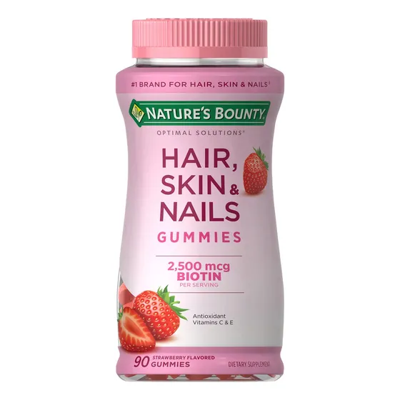 Natures Bounty Hair Skin Nails Gummies Suplemento X 90 Local