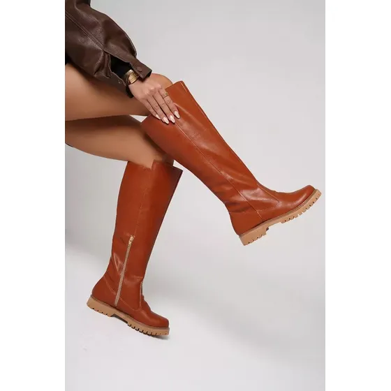 Bota Liviana De Cuero Veggie Caña Alta Ginebra