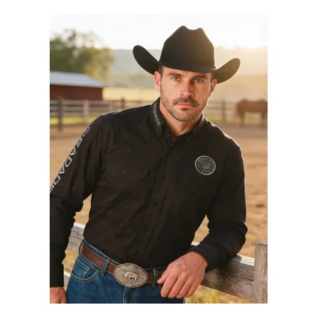 Camisão Country Radade Western Bordada Rodeio New Rde Light