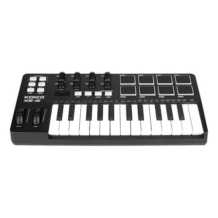 Teclado Controlador Kokko Professional Midi 25 Teclas Daw Preto