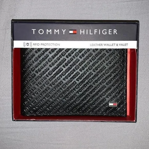 Cartera para hombre con el emblema Billfold de Tommy Hilfiger, color negro