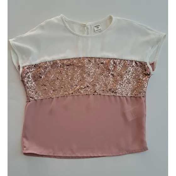 Blusa Shein Niña Talla 7 Lentejuelas