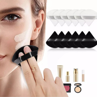 Esponjas De Maquillaje Triangulares Para Polvo De Fijació 12 Esponjas De Maquillaje Triangulares Para Polvo De Fijació 12