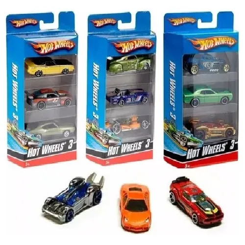 Autos Hot Wheels X3 Pack Para Pista Autitos Originales