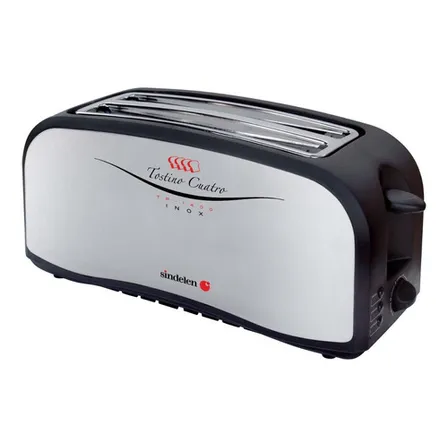 Tostador De Pan Sindelen Tp-1400in 4 Panes Color Plateado