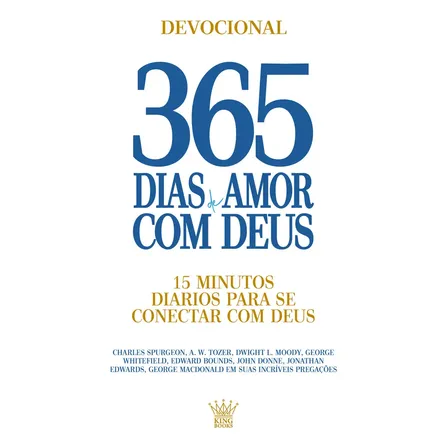 Livro Devocional 365 Dias De Amor Com Deus Edição 1 Português 2024 King Books