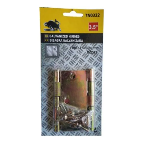 Bisagra Cuadrada Galvanizada - 3.5 Pulgada - 2 Pcs