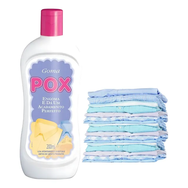 Engomador De Roupa Camisa Goma Pox 200ml Acabamento Perfeito