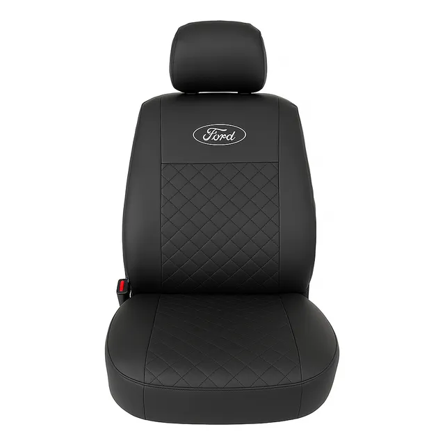 Juego Funda Cubreasientos Auto Eco Cuero Con Logo Marcas