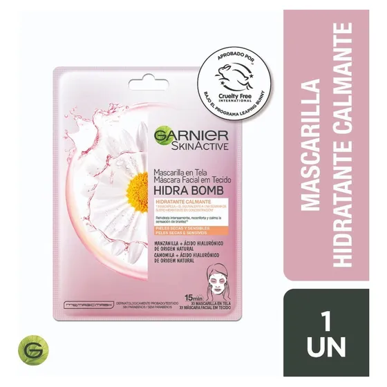 Mascarilla Garnier Skin Active Hidra Bomb Manzanilla 28gr