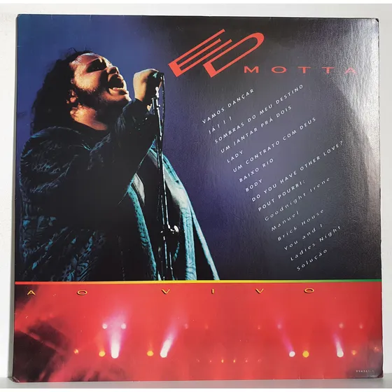 Lp Ed Motta  Ao Vivo 1993 Com Encarte Raro