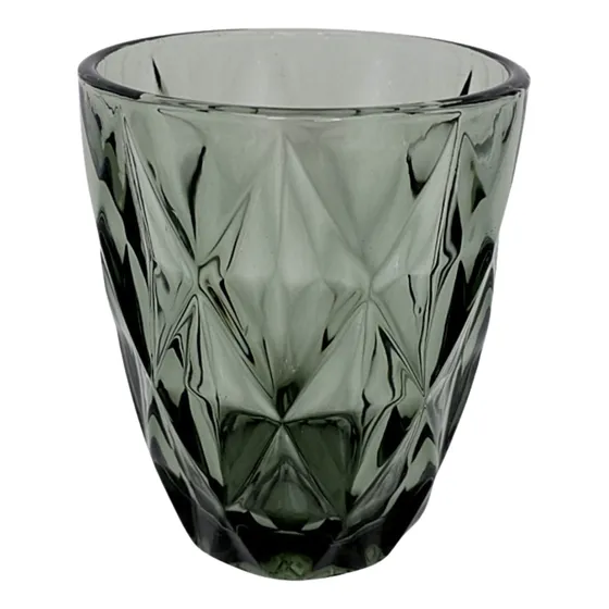 Vasos De Vidrio Labrado Modernos | Rombos | Set X 6