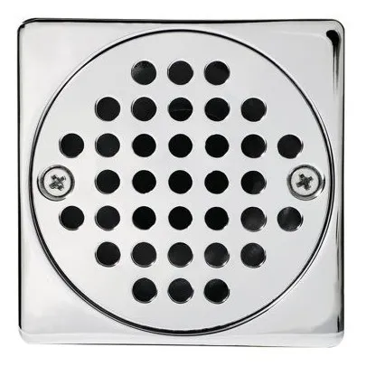 Fp Centro Piso Cuadrada Perforada Cromo 10x10 08rj13