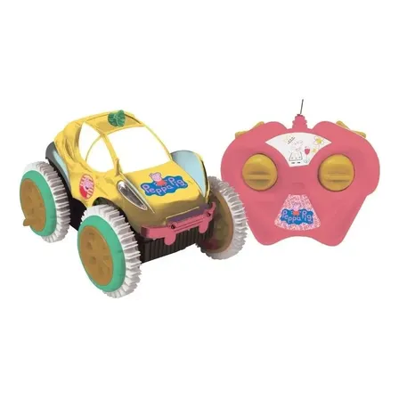 Veiculo Peppa Pig Vira Gira Radio Controle Candide 1551 Cor Amarelo
