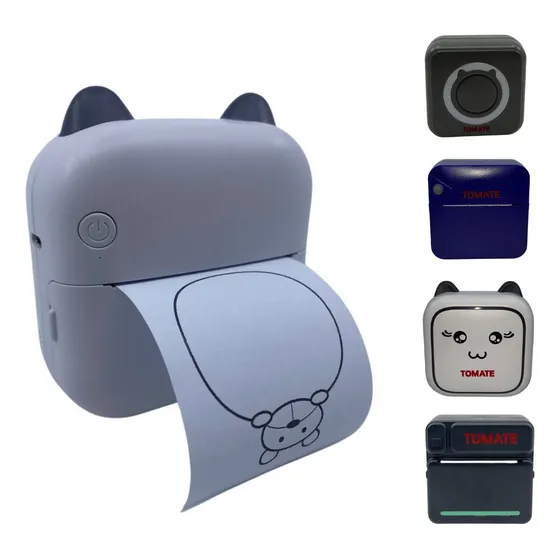 Mini Impresora Térmica Bluetooth 2 Rollos Papel 2 Adhesivos