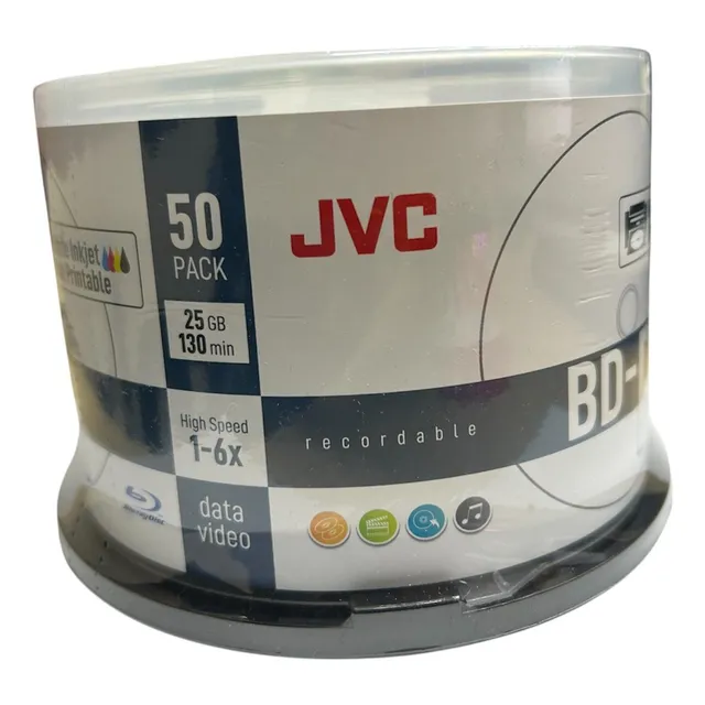Disco Virgen Blu-ray Jvc Imprimible De 6x Por 50 Unidades