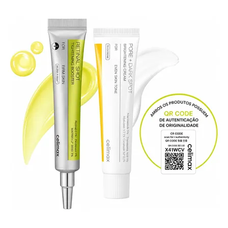 Duo Celimax Retinal E Pore+dark Clareador Av Todo Tipo De Pele Dia/noite