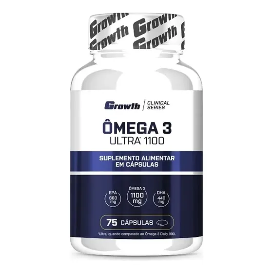 Omega 3 Óleo De Peixe Ultra 75 Softgel Growth Supplements