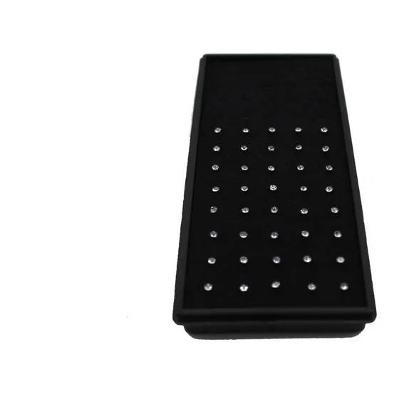 Aro Punto Nariz Piercing Acero Set 40 Unidades Color Blanco