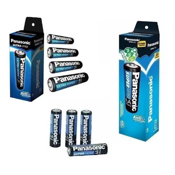 Kit Pilhas Panasonic Comum 40pç Palito Aaa +52pç Pequena Aa 