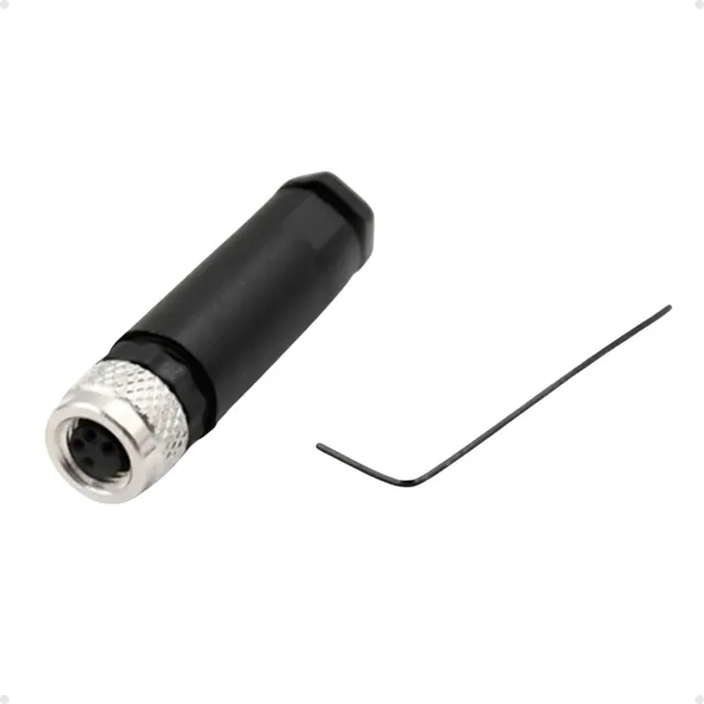 Conector M8 4 Pinos Femea Reto Ideal Para Sensor Ou Painel