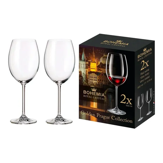 Copa Copón Cristal Bohemia 600ml Original Set X2 Caja Regalo