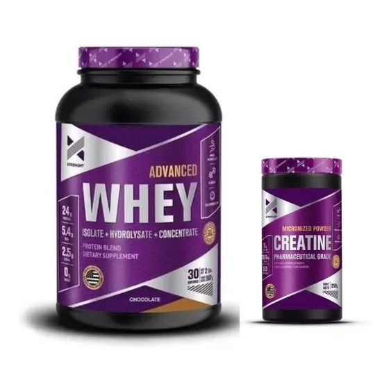 Advanced Whey Protein 2lb + Creatina Xtrenght V/sabores Fctr