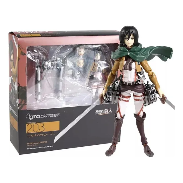 Figura De Ação Mikasa Ackerman 14cm Articulada Colecionável