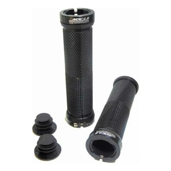 Manopla Bike Mtb Com Trava Bicicleta Punho Anel Preto Tsw