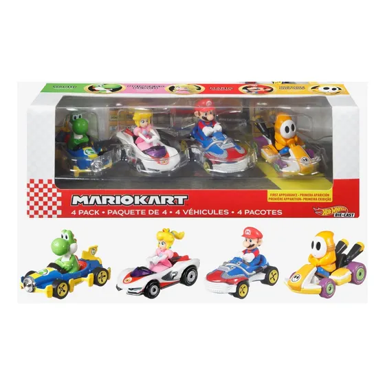 Hot Wheels Mariokart - Blister De 4 Autos - Original Mattel 