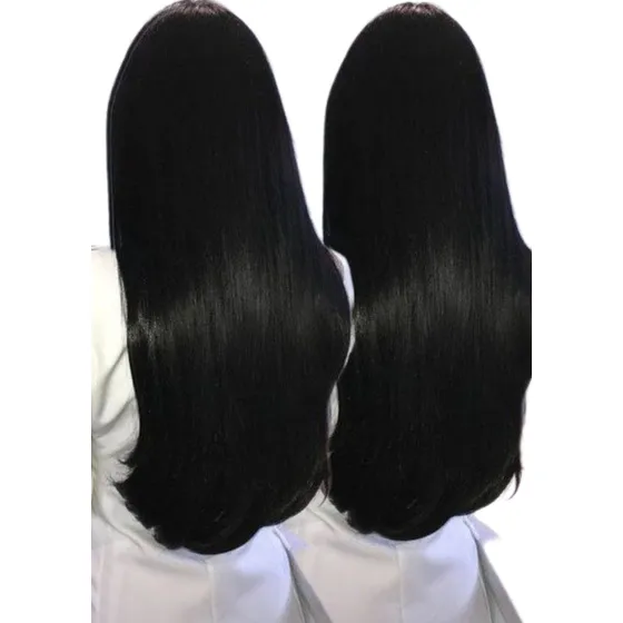 Kit 2 Cabelo Liso Bio Vegetal Organico - Cor Preta
