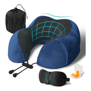 Almofada Travesseiro Pescoço Kit Viagem Com Máscar E Earplug Almofada Travesseiro Pescoço Kit Viagem Com Máscar E Earplug