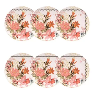 Conjunto De 6 Pratos De Sobremesa Unni BuquĂȘ Tropical Oxford Cor Diversas Floral E GeomĂ©trica Conjunto De 6 Pratos De Sobremesa Unni BuquĂȘ Tropical Oxford Cor Diversas Floral E GeomĂ©trica