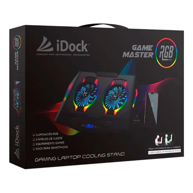 Cooler Idock Game Master 17.3  Rgb 2 Ventiladores Usb