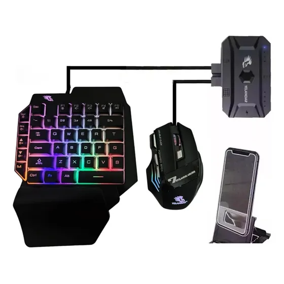 Combo Gamer Teclado,mouse, Y Soporte Para Celular