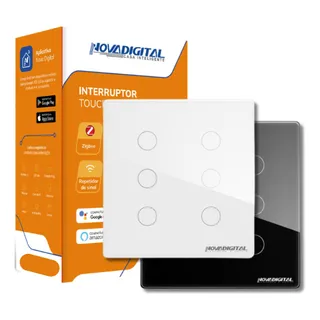 Interruptor Zigbee Inteligente 6 BotÔes Alexa Nova Digital Interruptor Zigbee Inteligente 6 BotÔes Alexa Nova Digital