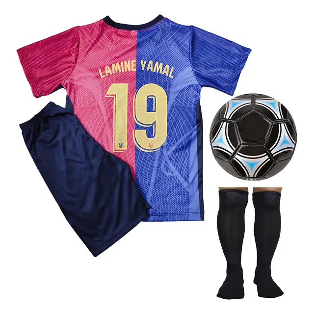 Kit Conjunto Futebol Infantil Jogo Time Europa + Meia + Bola