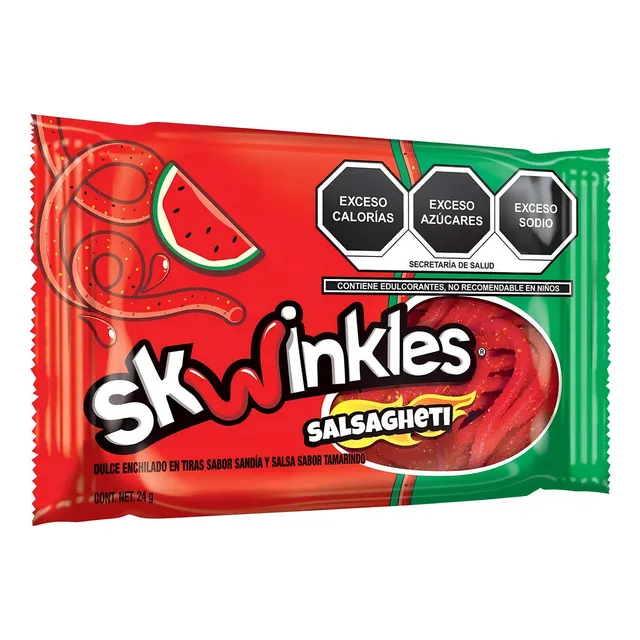 Dulce Skwinkles Salsagueti Sandía 1 Pieza 24g