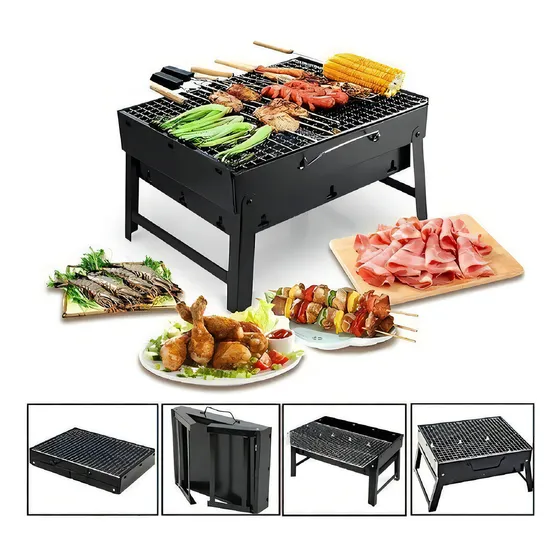 Mini Parrillera Plegable De Carbon Portatil Parrillera