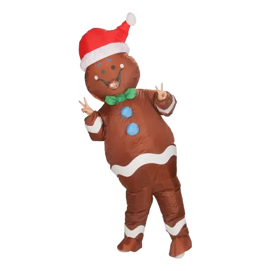 Disfraz Inflable De Galleta De Jengibre Navidad Adulto