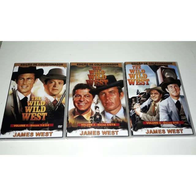 Box Dvds James West ( 10 Dvds - 34 Capitulos Dublados )