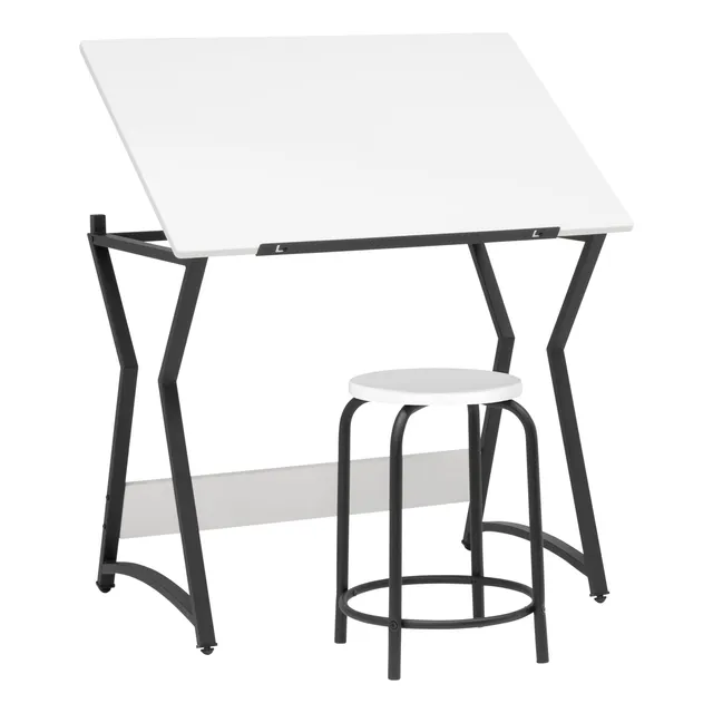 Mesa De Dibujo Ajustable Con Taburete