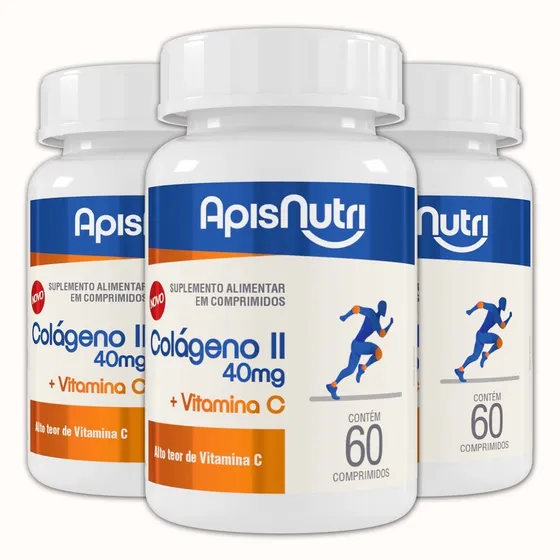 3x Colágeno Para Articulação Tipo 2 Cartilagem Uc2 + Vit C