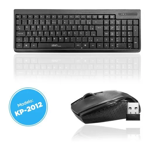Kit Teclado+mouse S Fio Wireless Compatível Windows Xp/vista Cor do mouse Preto Cor do teclado Preto